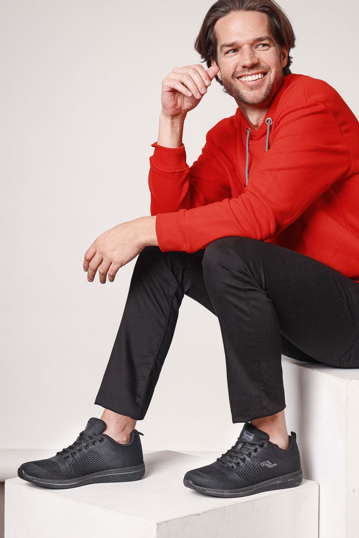 Jump 24938 Siyah Erkek Yürüyüş Koşu Spor Ayakkabı