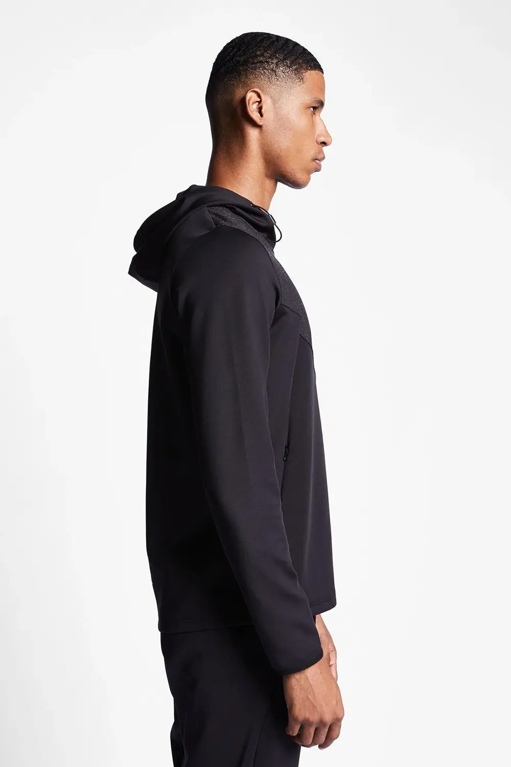 24B-1002 Erkek Koşu Fermuarlı Kapşonlu Üst