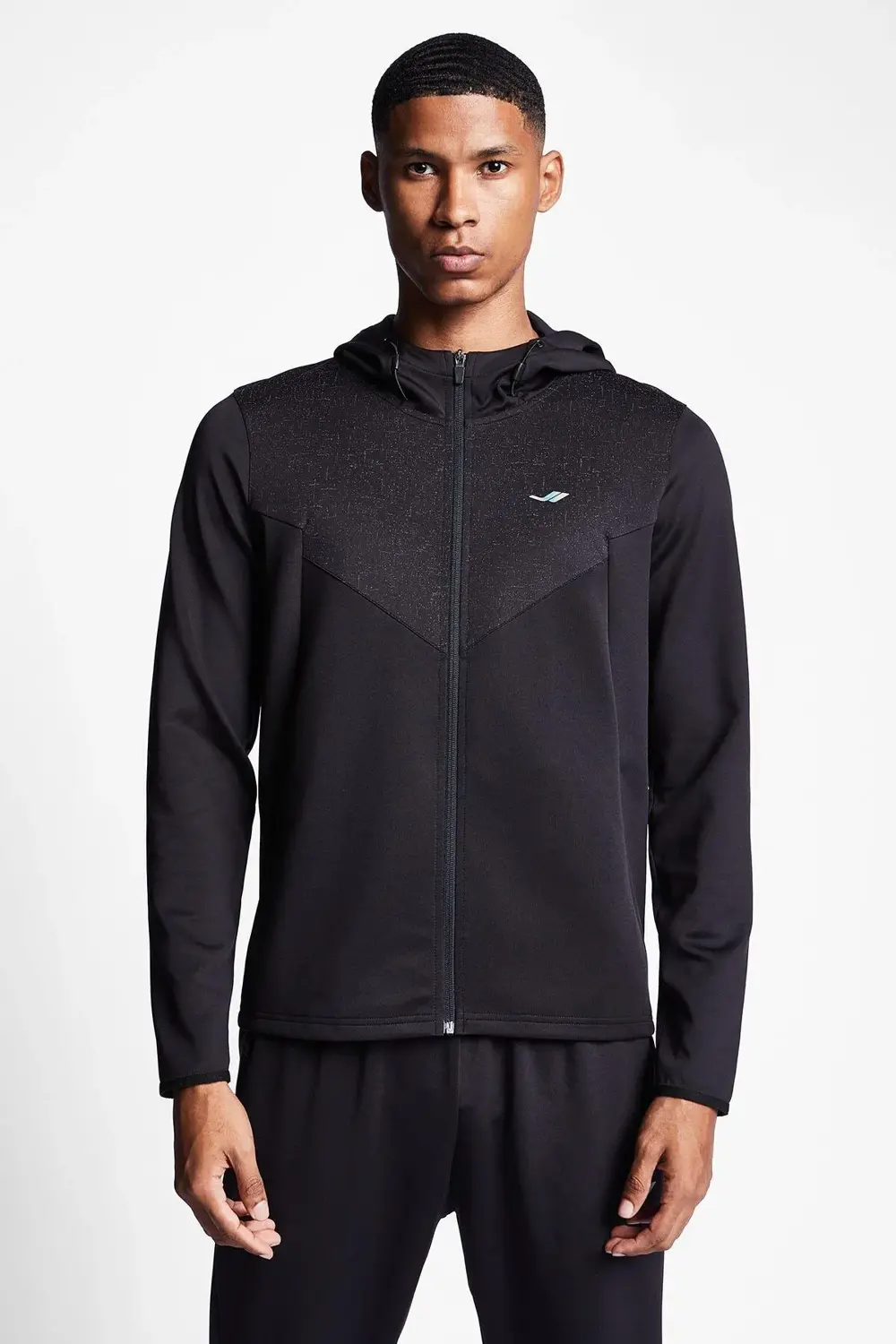 24B-1002 Erkek Koşu Fermuarlı Kapşonlu Üst