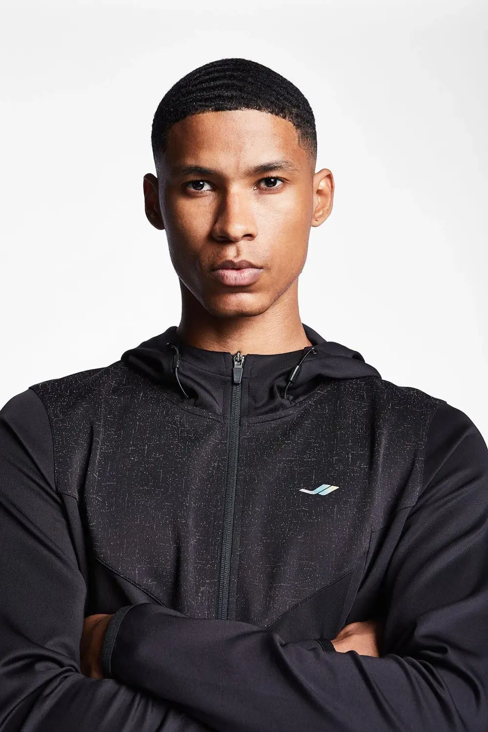 24B-1002 Erkek Koşu Fermuarlı Kapşonlu Üst