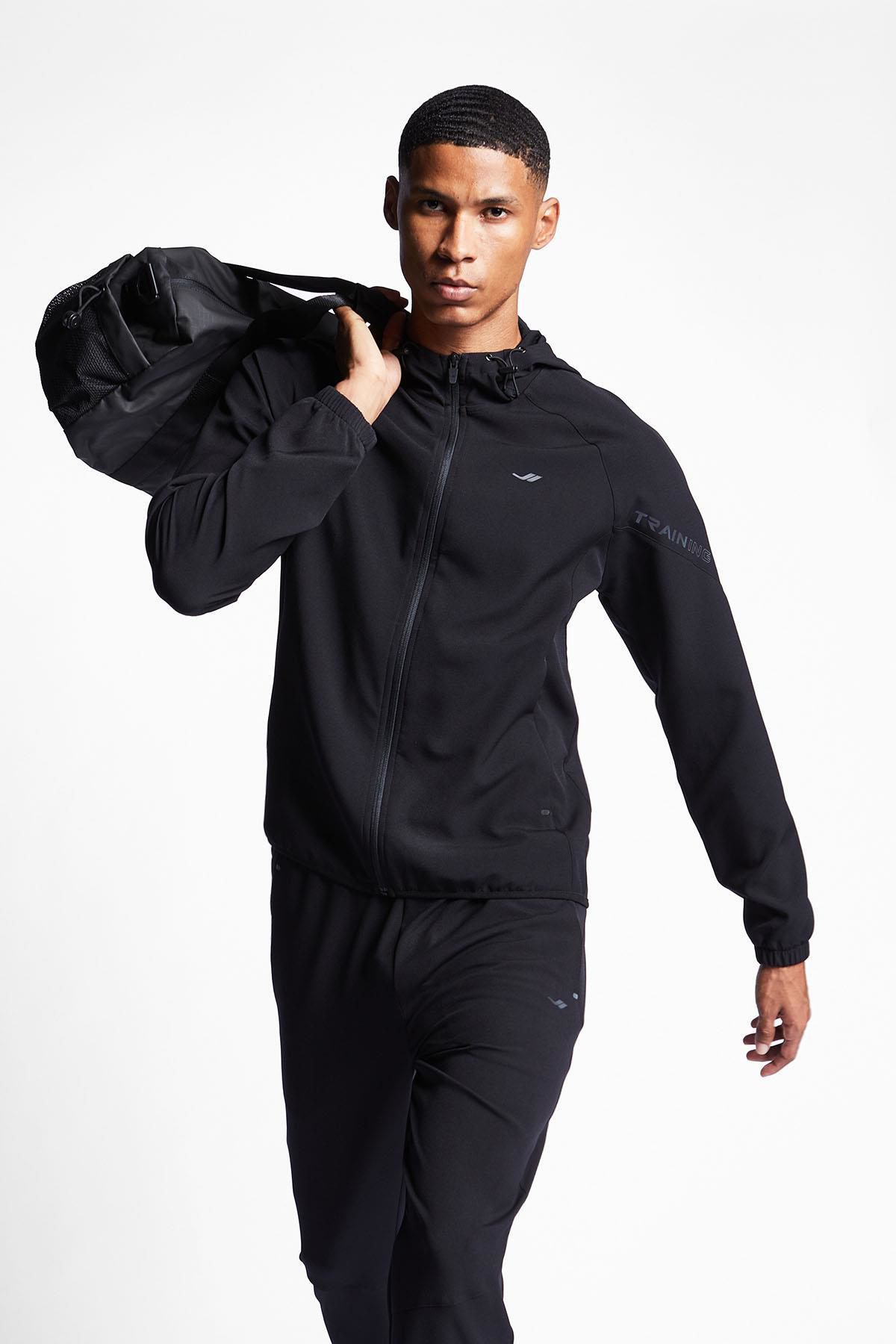 Lescon 24B-1018 Erkek Antrenman Fermuarlı Kapüşonlu Üst