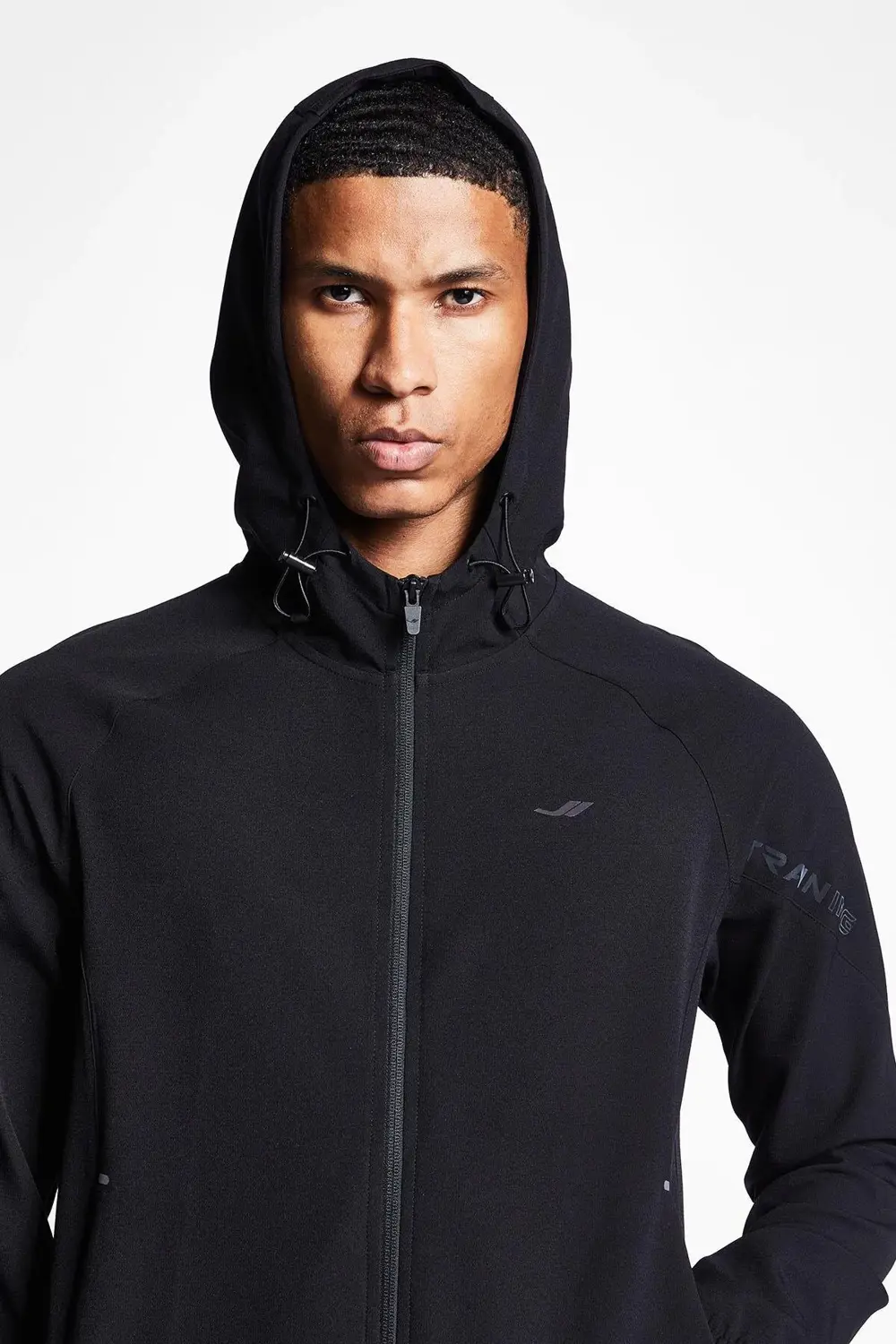 24b-1018 Erkek Antrenman Fermuarlı Kapüşonlu Üst