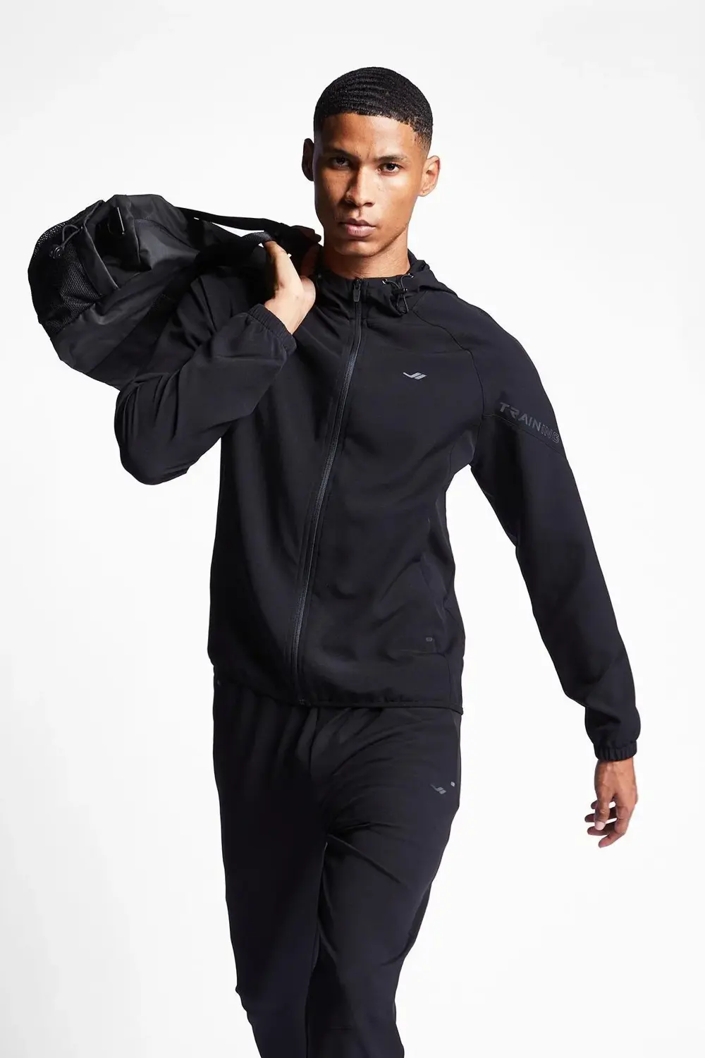 24b-1018 Erkek Antrenman Fermuarlı Kapüşonlu Üst