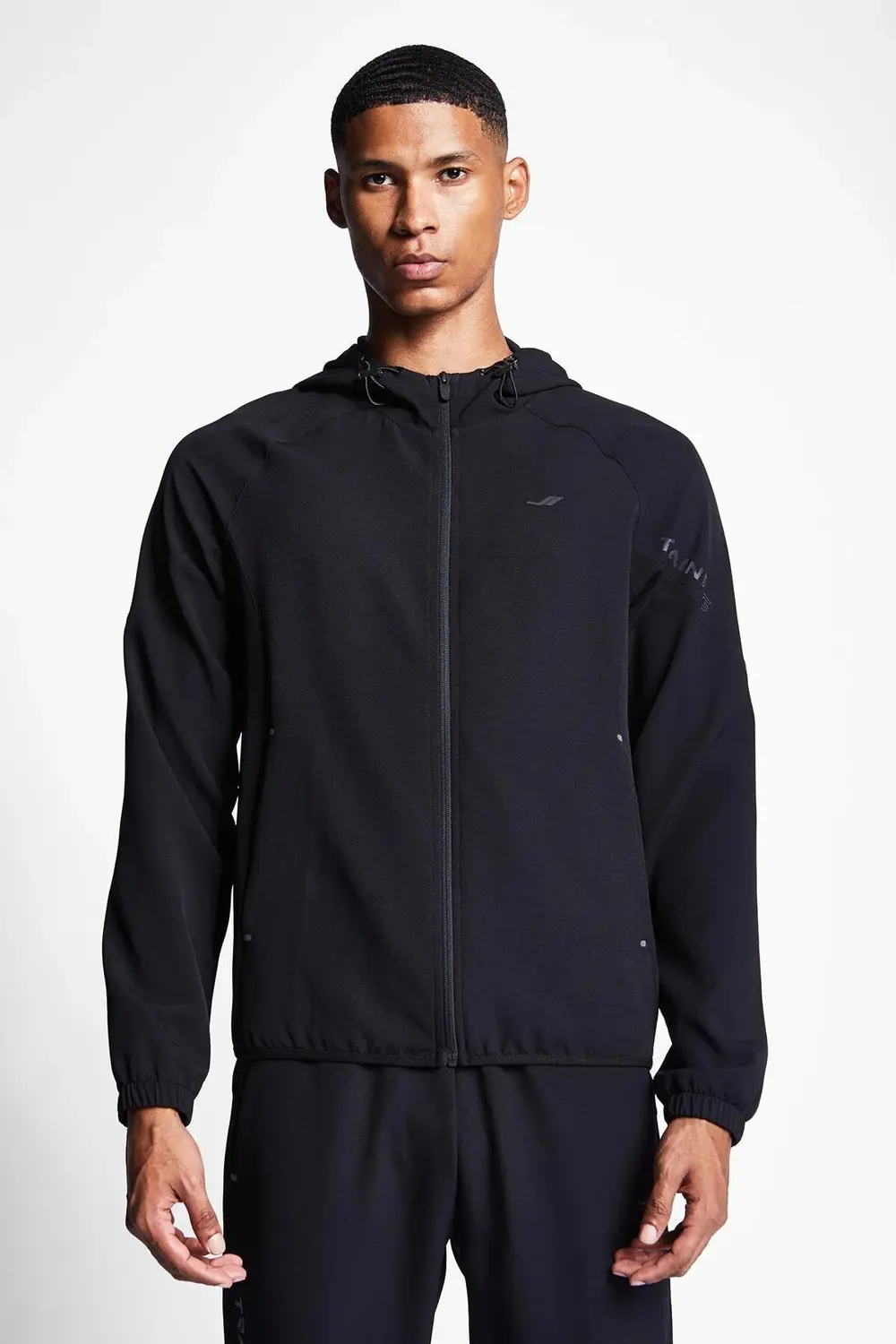 24b-1018 Erkek Antrenman Fermuarlı Kapüşonlu Üst