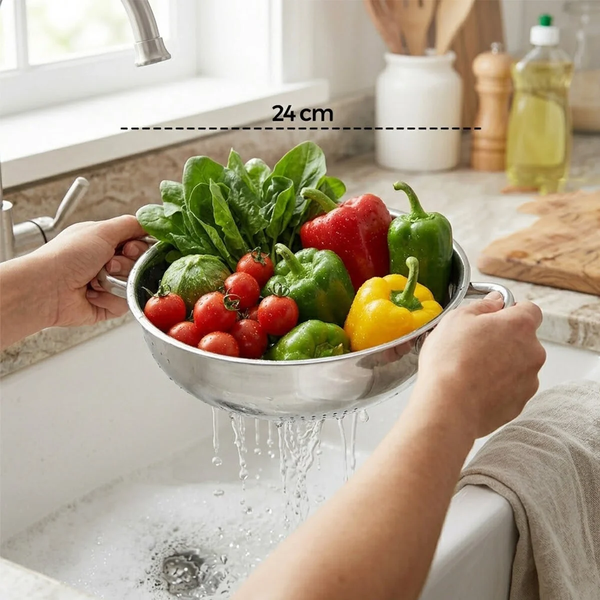 24cm Basık Süzek Metal Süzgeç Kulplu Bx40 Fiyatı, Yorumları ve Özellikleri