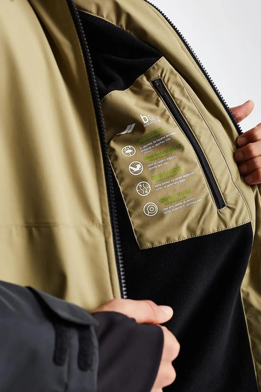 24K-1053 Su Geçirmez Erkek Kaban