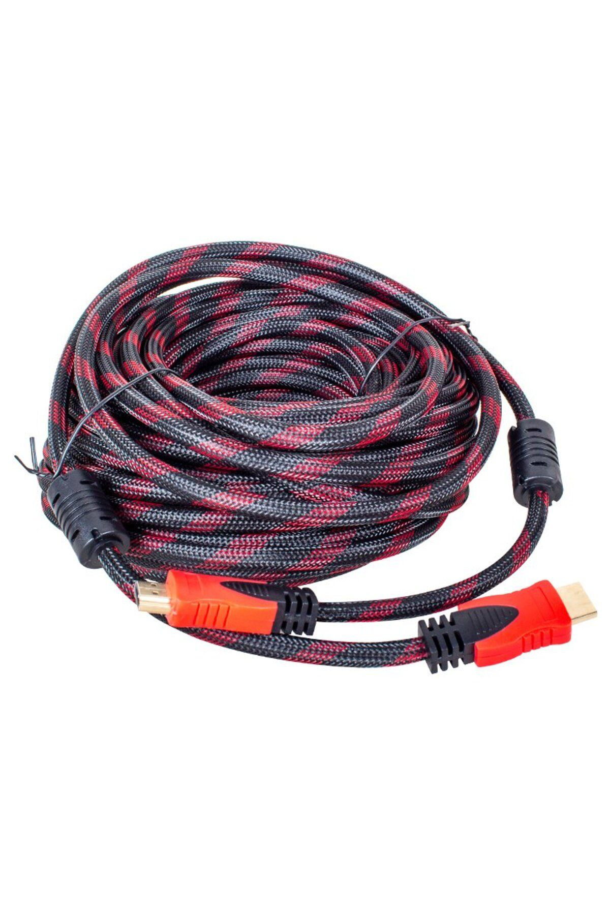 Ok Aksesuar 24K 1.4V 3D Altin Uçlu 25 Metre Örgülü Poşetli Hdmi Kablo Go50607
