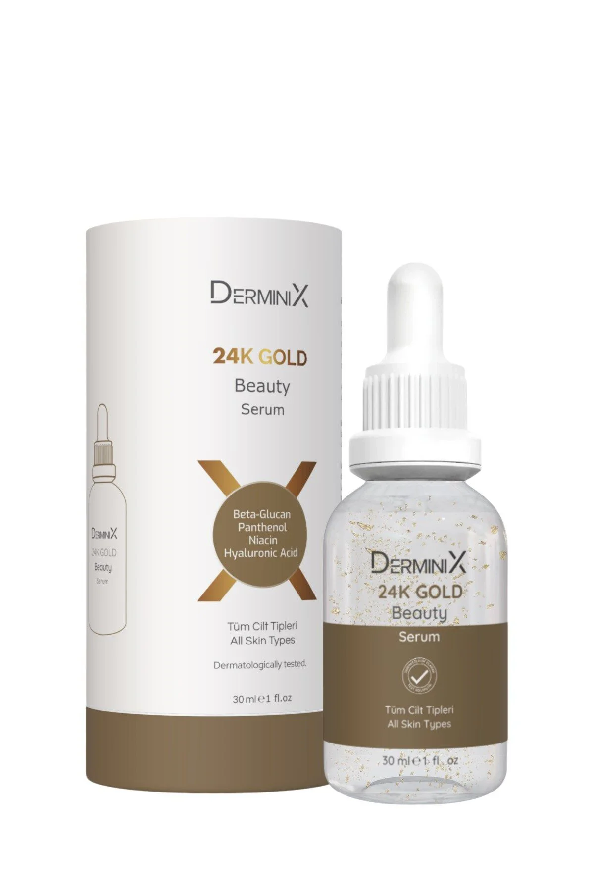 24k Gold Beauty Altın Parçacıklı Hyaluronik Asit Içeren Cilt Bakım Serumu
