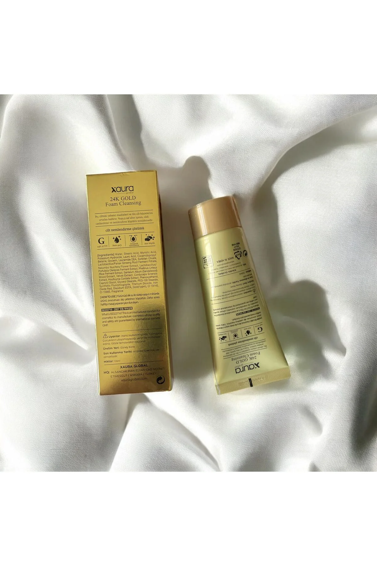 24K GOLD Foam Cleansing 100ml – 99.9% Saf Altın İçerikli Köpük Te