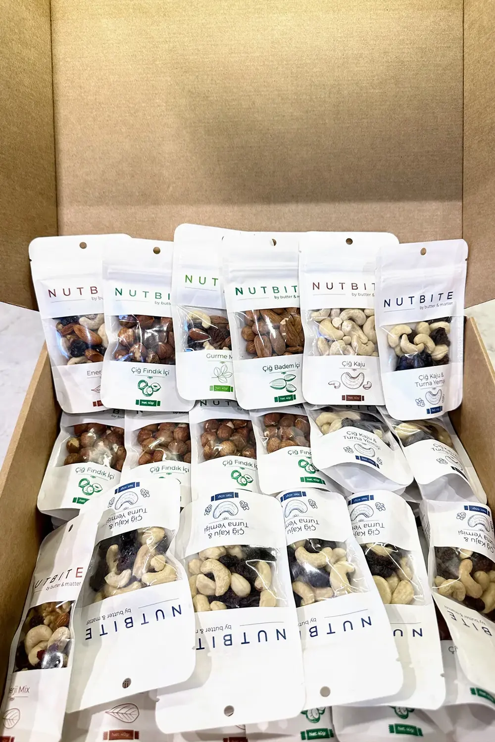 24'li Cep Boy Çiğ Karışık Paket - 24 x 40gr Cep Boy - Doğal Sağlı