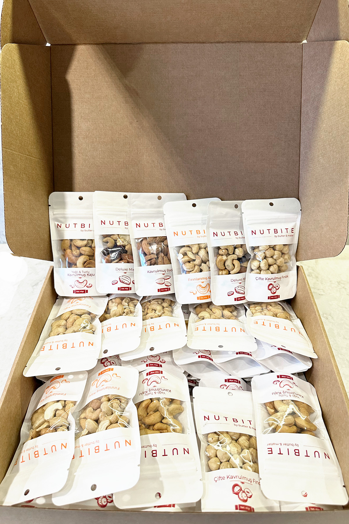 24'lü Cep Boy Kavrulmuş Karışık Paket - 24 x 40gr Cep Boy - Sağlı