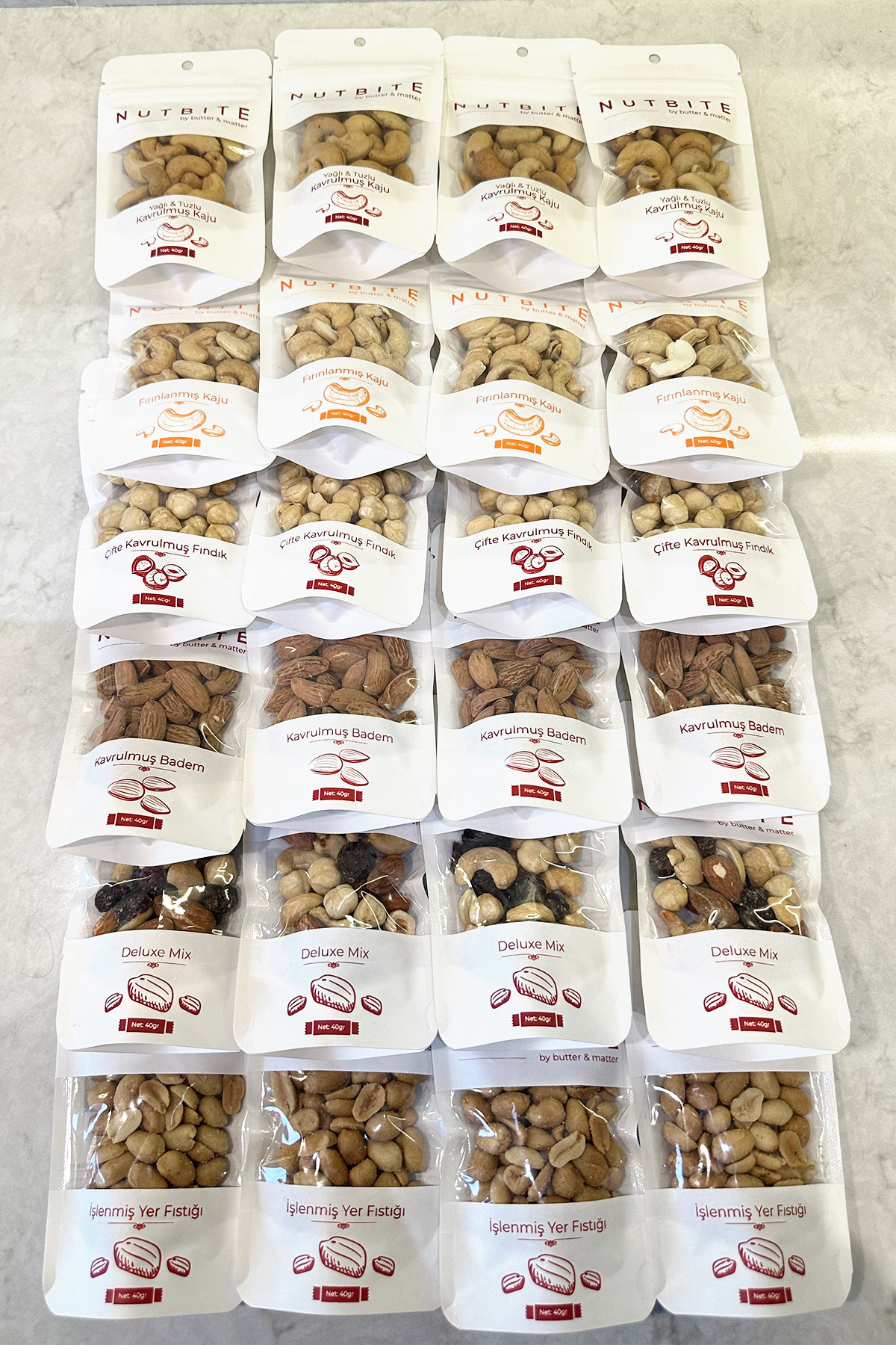 24'lü Cep Boy Kavrulmuş Karışık Paket - 24 x 40gr Cep Boy - Sağlı