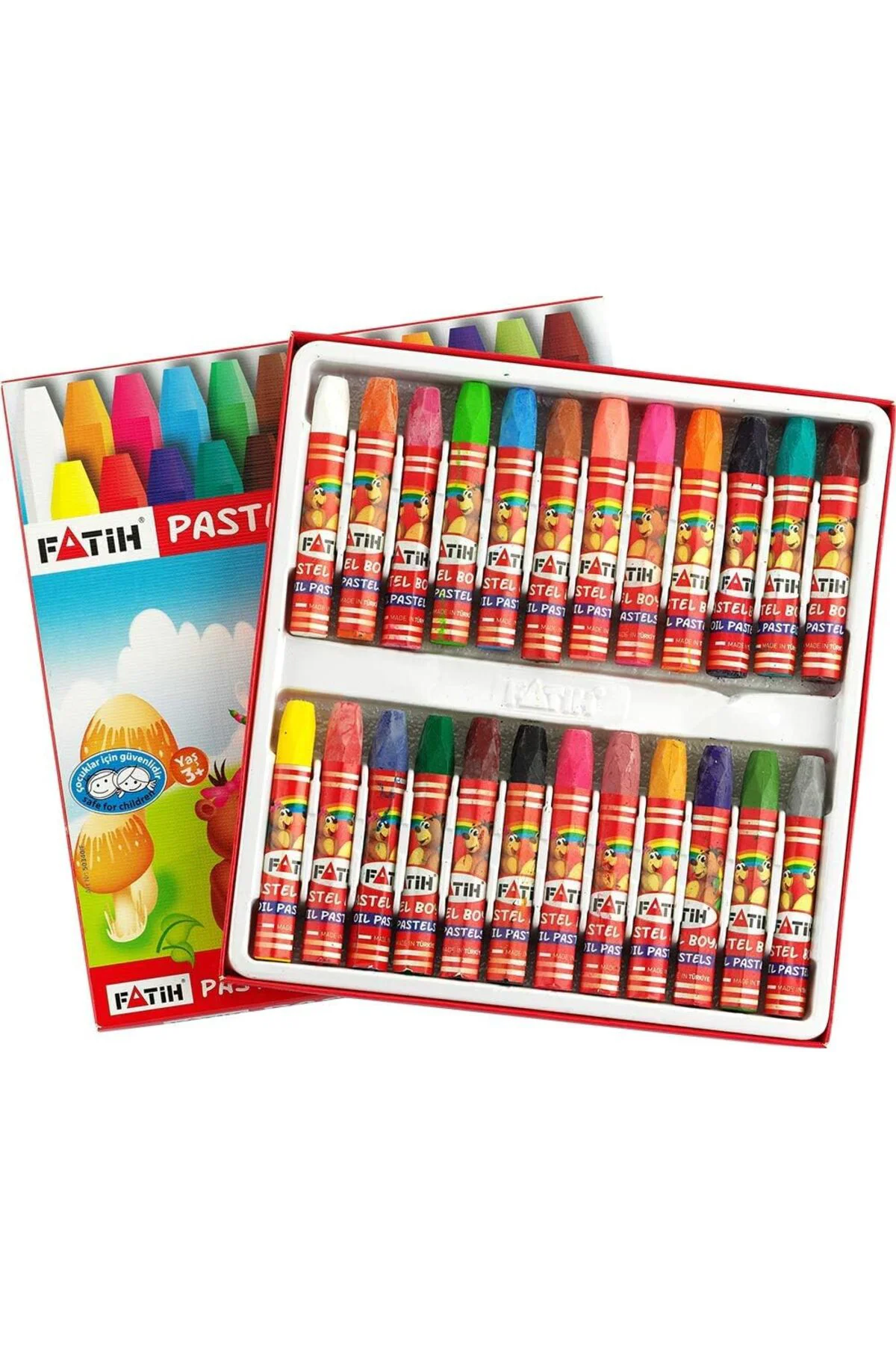 24'lü PASTEL Boya Karton Kutu / 50340/F
