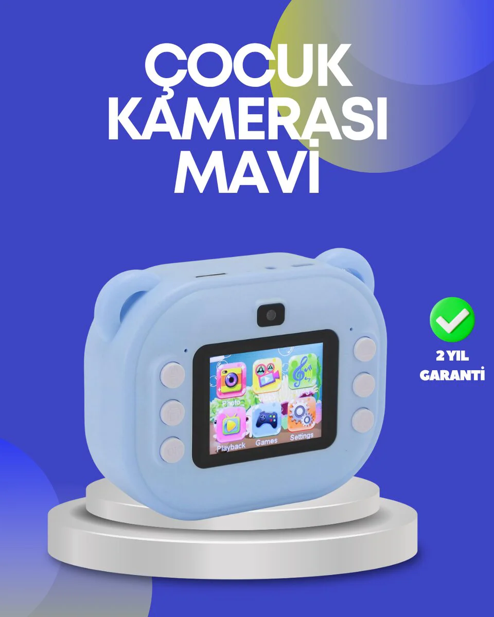 24MP HD Termal Baskılı Çocuk Şipşak Kamera – Çift Lensli 32GB Hafızalı