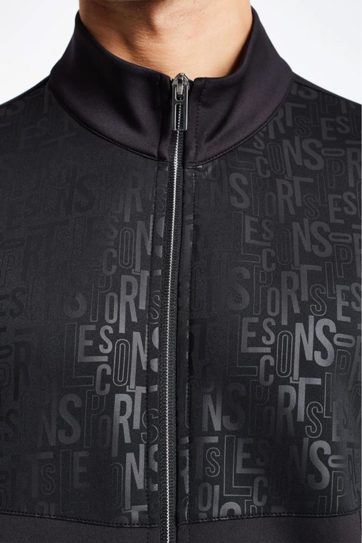 Lescon 24Ntel001135633 Siyah Erkek Fermuarlı Sweatshirt