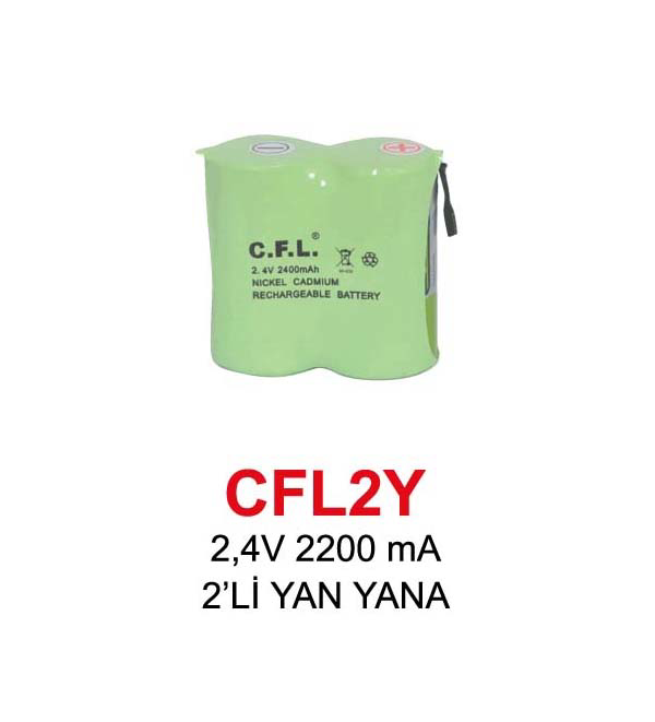Cfl 2,4V 2200 Ma 2’Li Yan Yana Pil