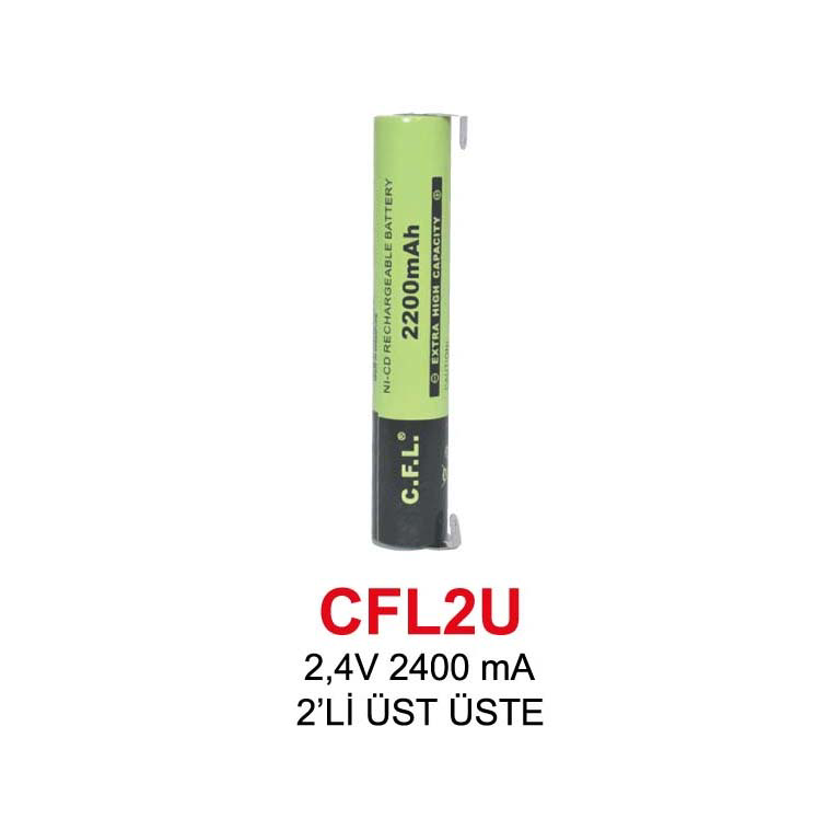 Cfl 2,4V 2400 Ma 2’Li Üst Üste Pil