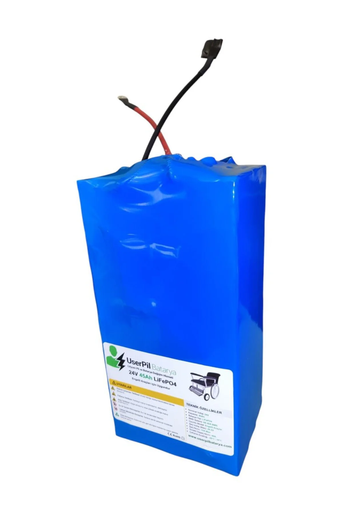 24V 45Ah LiFePO4 Engelli Aracı Bataryası 24V 45Ah LiFePO4 Engelli Aracı Bataryası