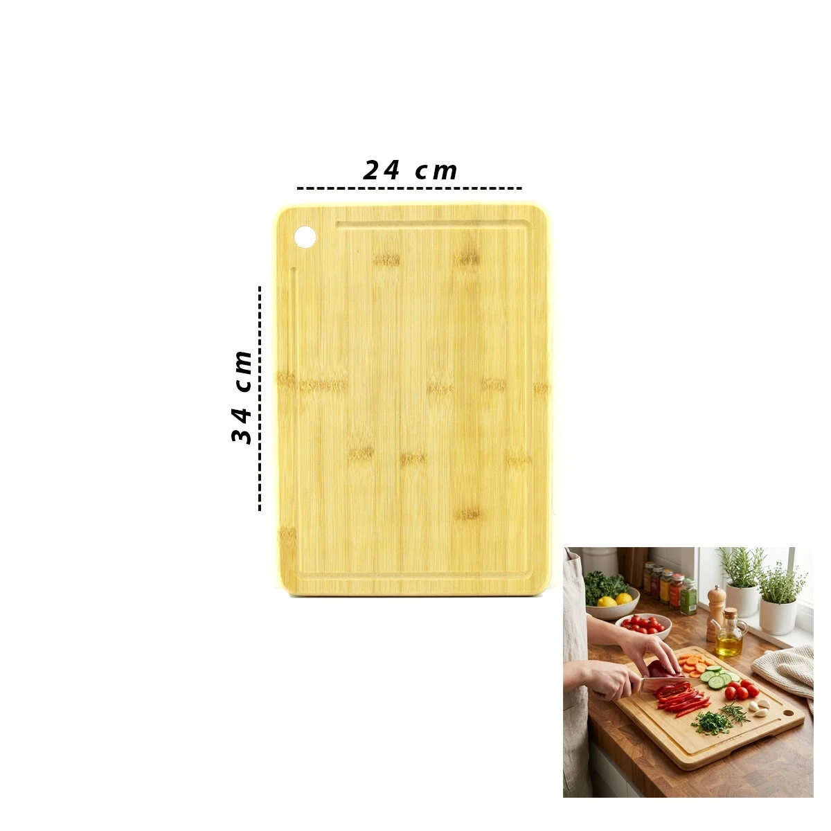 24x34x1.8cm Ahşap Bambu Kesim Panosu - Kesme Tahtası Bx40 Fiyatı, Yorumları ve Özellikleri
