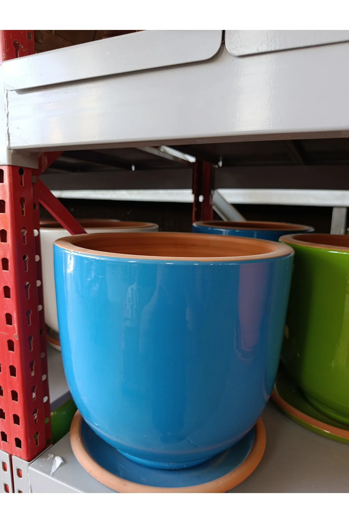 25-30 Litre Tabaklı Dekoratif Toprak Saksı - Görsel 3