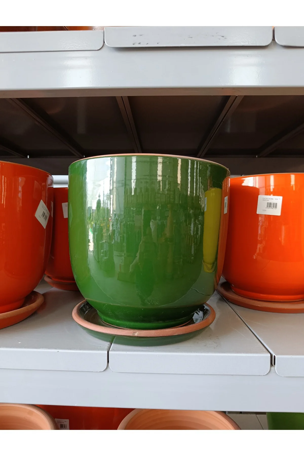 25-30 Litre Tabaklı Yeşil Dekoratif Saksı