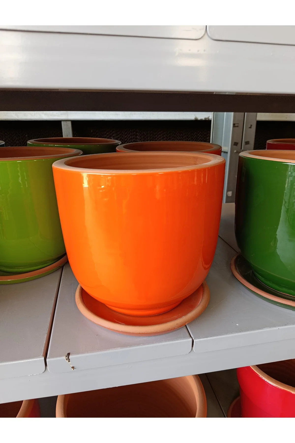 25-30 Litre Tabaklı Dekoratif Toprak Saksı