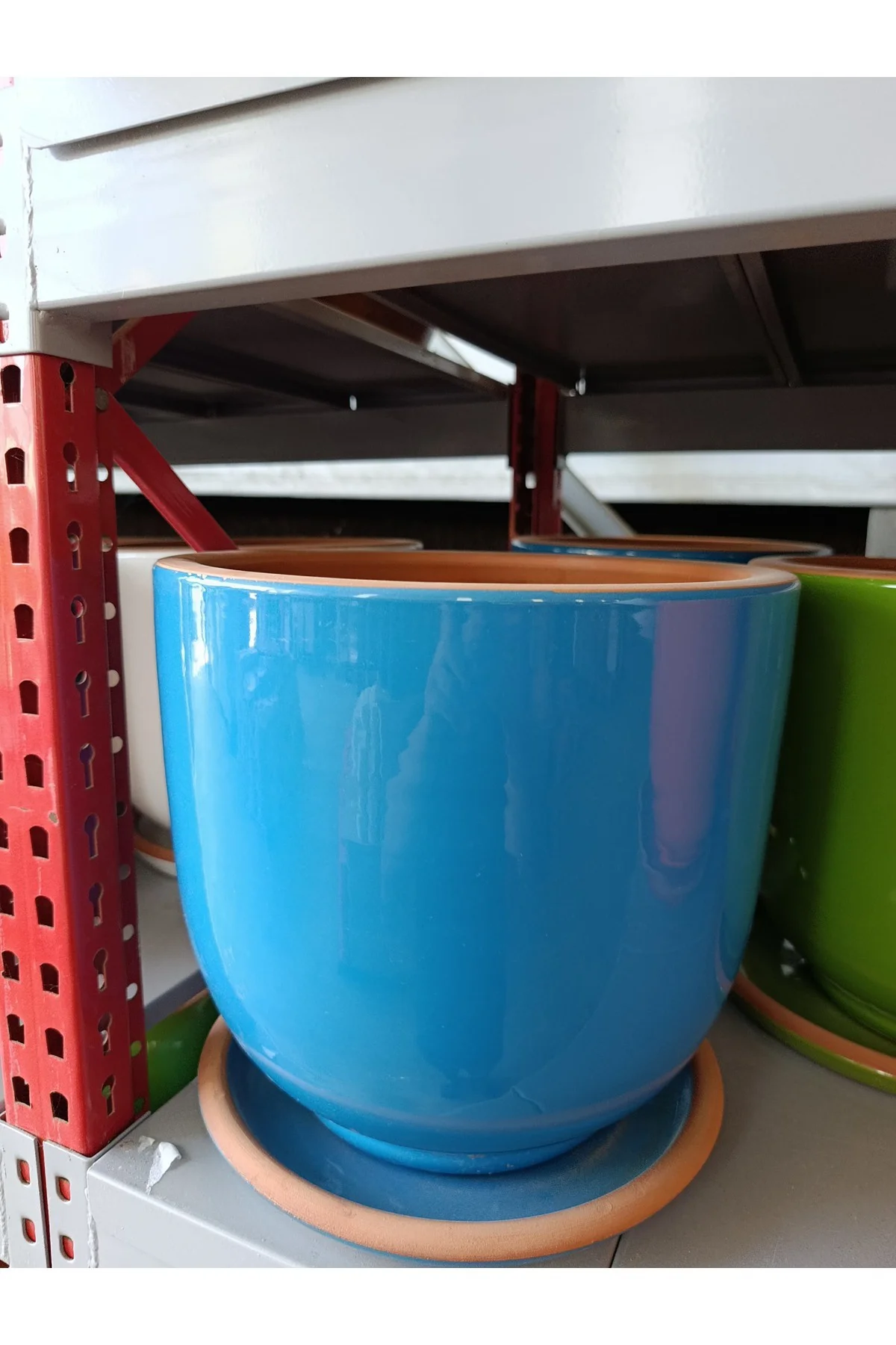 25-30 Litre Tabaklı Dekoratif Toprak Saksı - Görsel 2