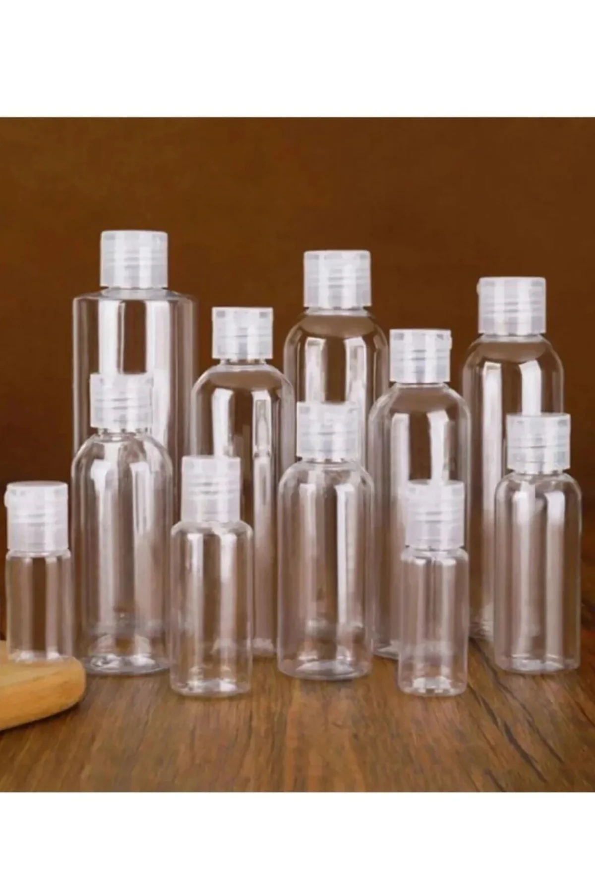 25 Adet 100 ml Boş Şişe Şeffaf Kapak Kolonya Sıvı Dezenfektan Lik