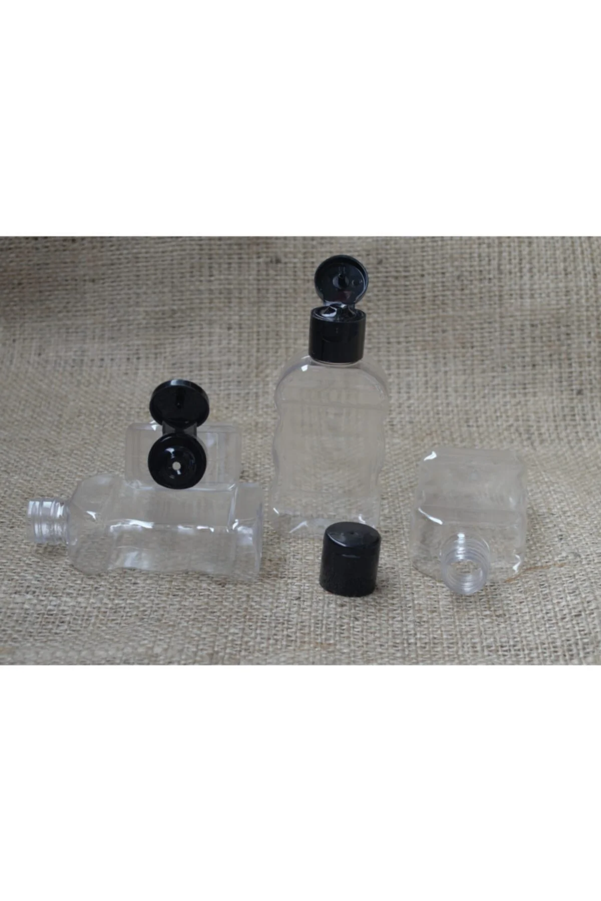 25 Adet 50 Ml Boş Plastik Şişe Flip Top Kapaklı Boş Dezenfektan Ş
