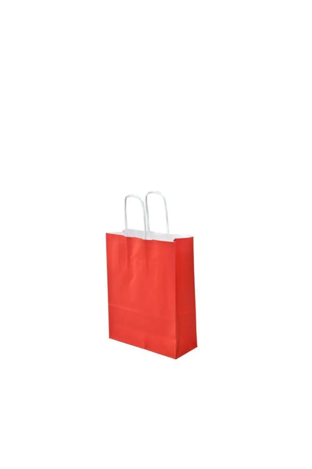 25 Adet Büküm Saplı Kağıt Poşet Kırmızı ( 15 cm*20 cm*8 cm) 25 Adet Büküm Saplı Kağıt Poşet Kırmızı ( 15 cm*20 cm*8 cm)