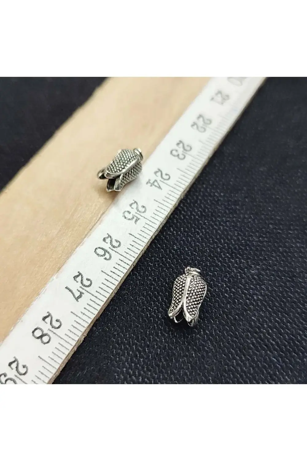 25 Adet Epoksi Tesbih Kolye Metal Taş Kapama Huni Aparatı, Boncuk