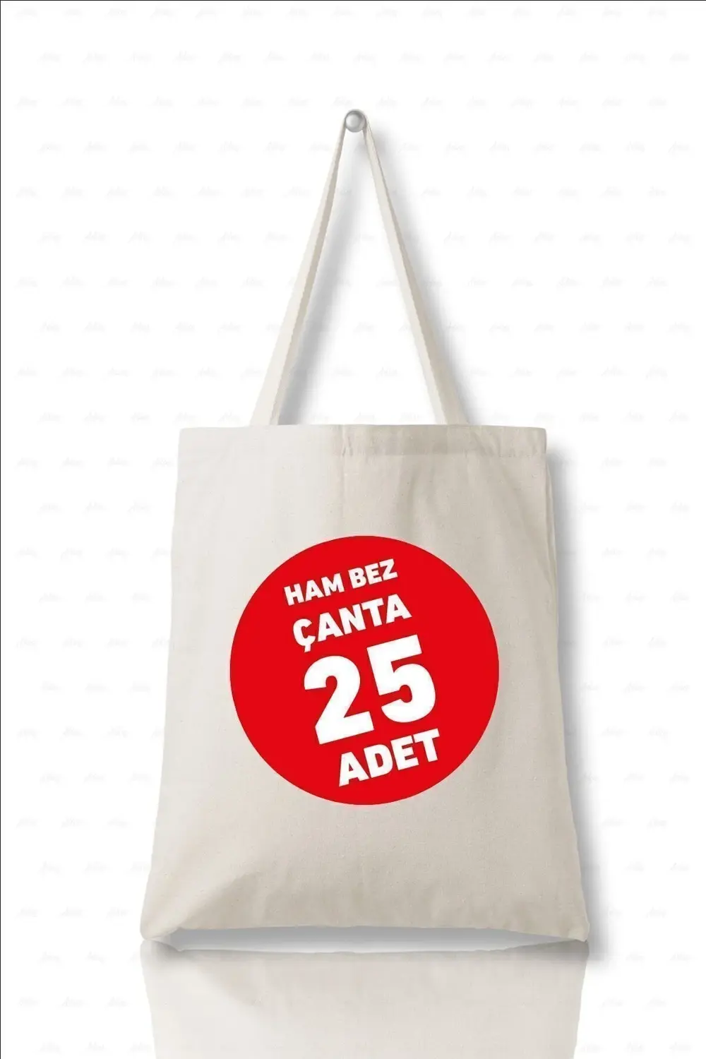 25 Adet Ham Bez Baskısız Çanta - %100 Doğal
