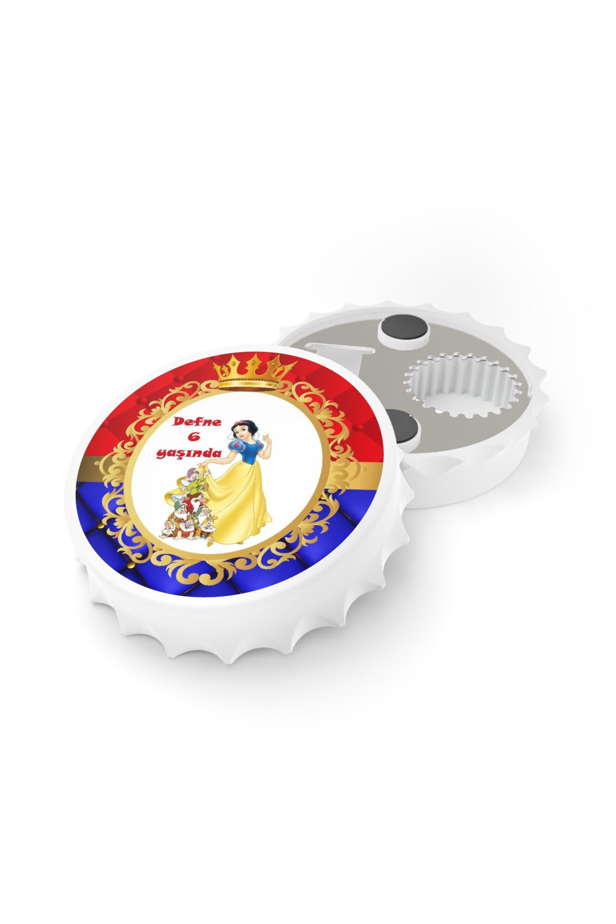 Leylaser 25 Adet Kapak Açacak Pamuk Prenses Magnet Buzdolabı Süsü, Doğum G