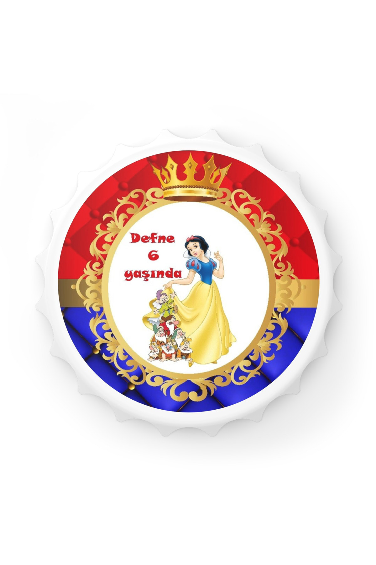 Leylaser 25 Adet Kapak Açacak Pamuk Prenses Magnet Buzdolabı Süsü, Doğum G
