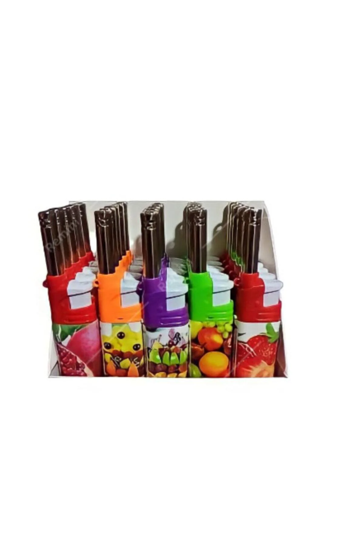 25 Adet Kısa Ocak Çakmağı Manyetolu Doldurulabilir Çakmak Meyve D