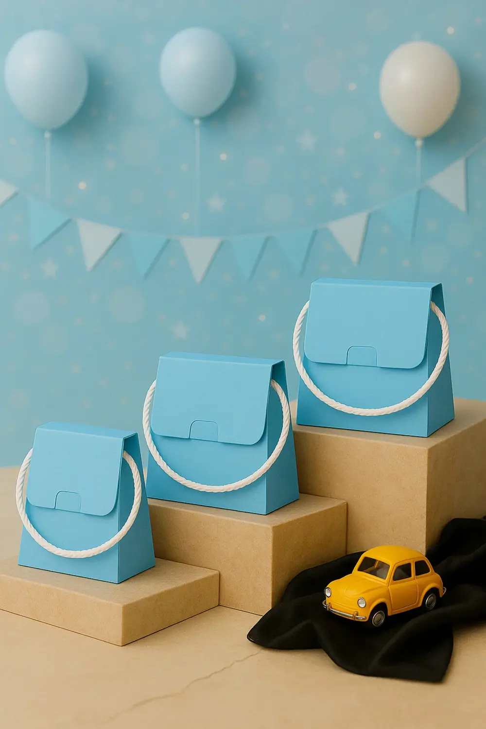 25 Adet Konsept Özel Tasarım Hediye Kutusu Çanta Boş Karton Hediy