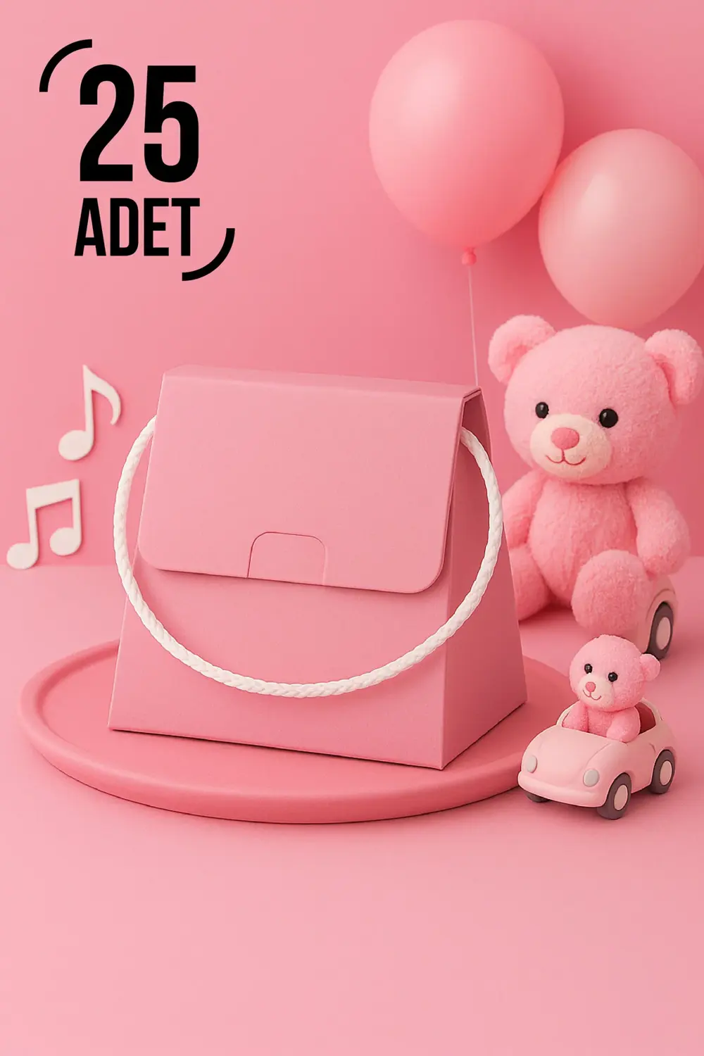 25 Adet Konsept Özel Tasarım Hediye Kutusu Çanta Boş Karton Hediy