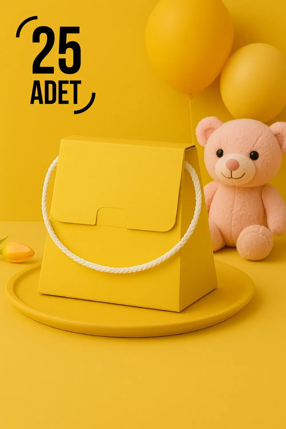 25 Adet Konsept Özel Tasarım Hediye Kutusu Çanta Boş Karton Hediy