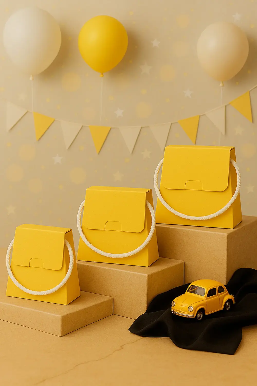 25 Adet Konsept Özel Tasarım Hediye Kutusu Çanta Boş Karton Hediy