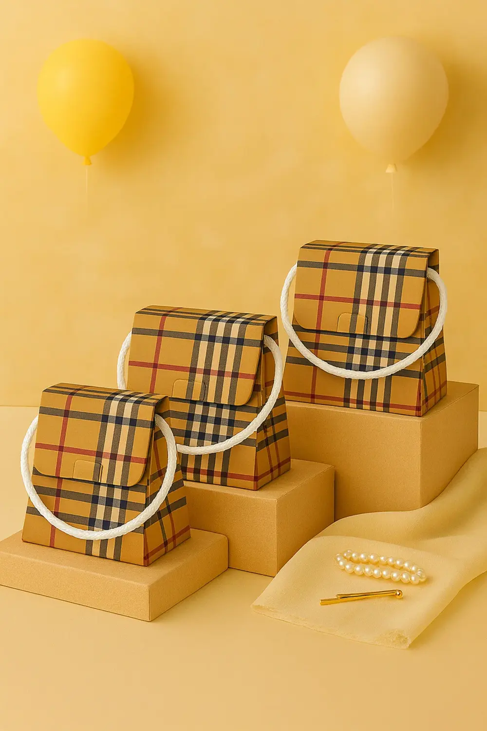 25 Adet Konsept Özel Tasarım Hediye Kutusu Hediye Çanta Boş Karto