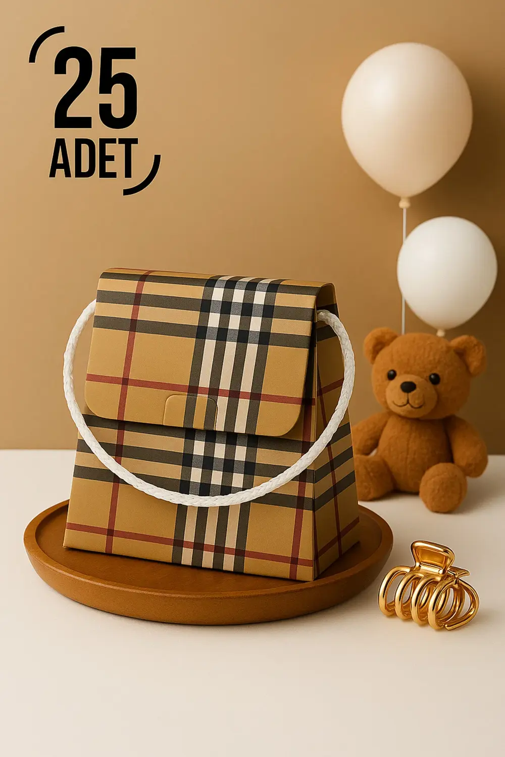 25 Adet Konsept Özel Tasarım Hediye Kutusu Hediye Çanta Boş Karto