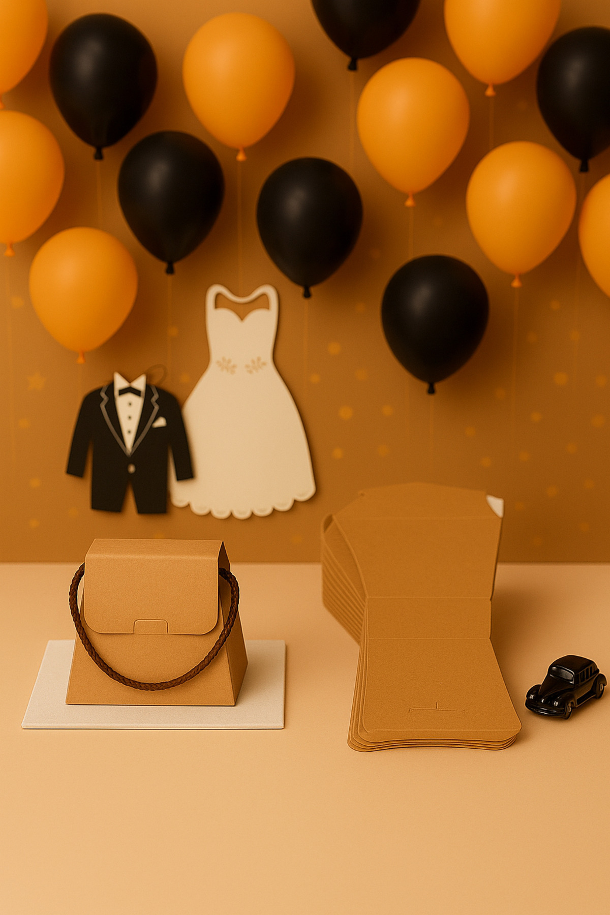 25 Adet Konsept Özel Tasarım Hediye Kutusu Çanta Boş Karton Hediy