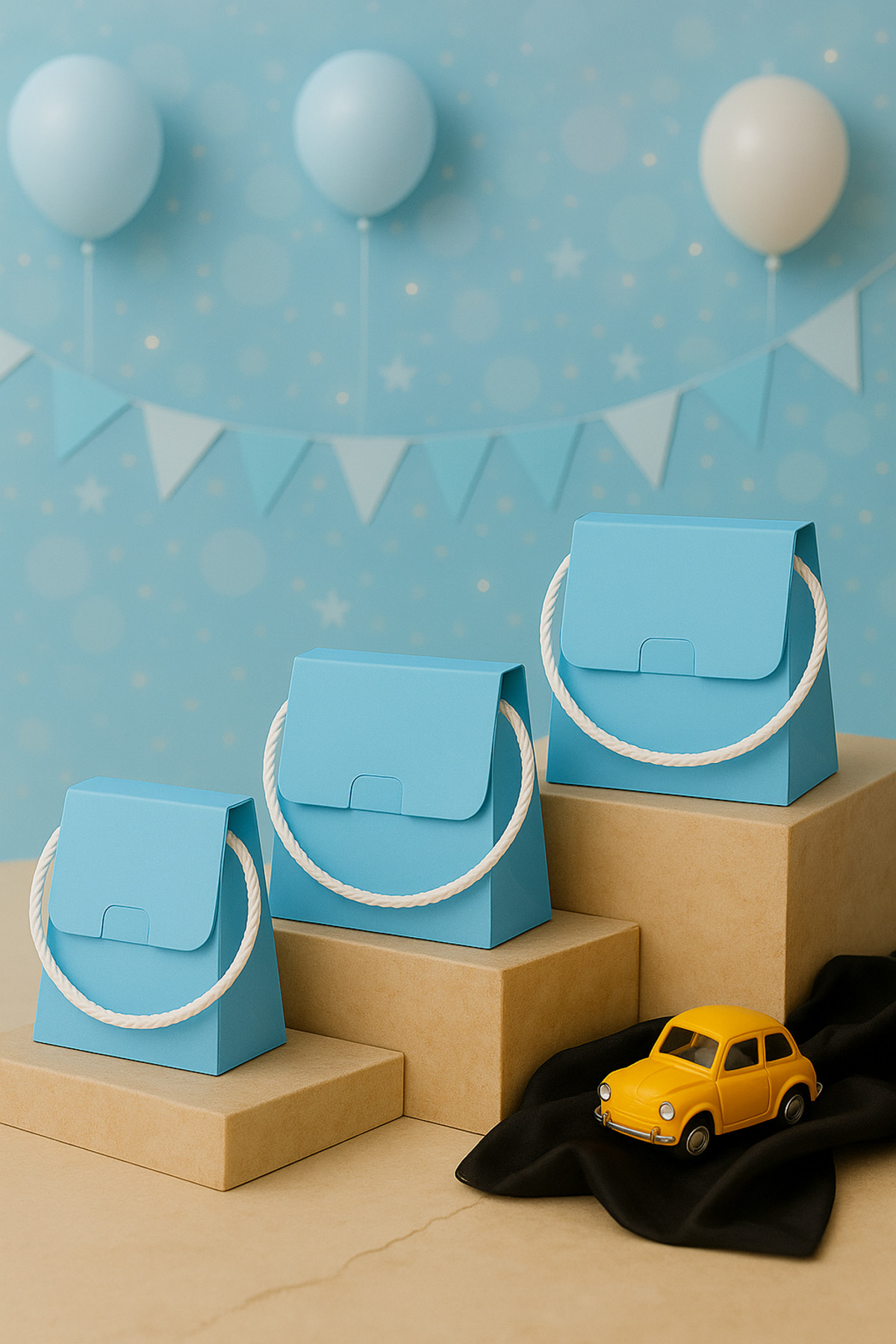 25 Adet Konsept Özel Tasarım Hediye Kutusu Çanta Boş Karton Hediy