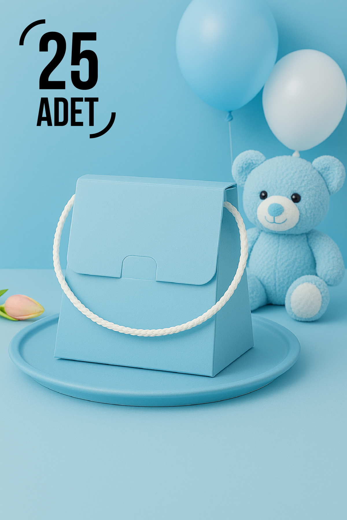 25 Adet Konsept Özel Tasarım Hediye Kutusu Çanta Boş Karton Hediy