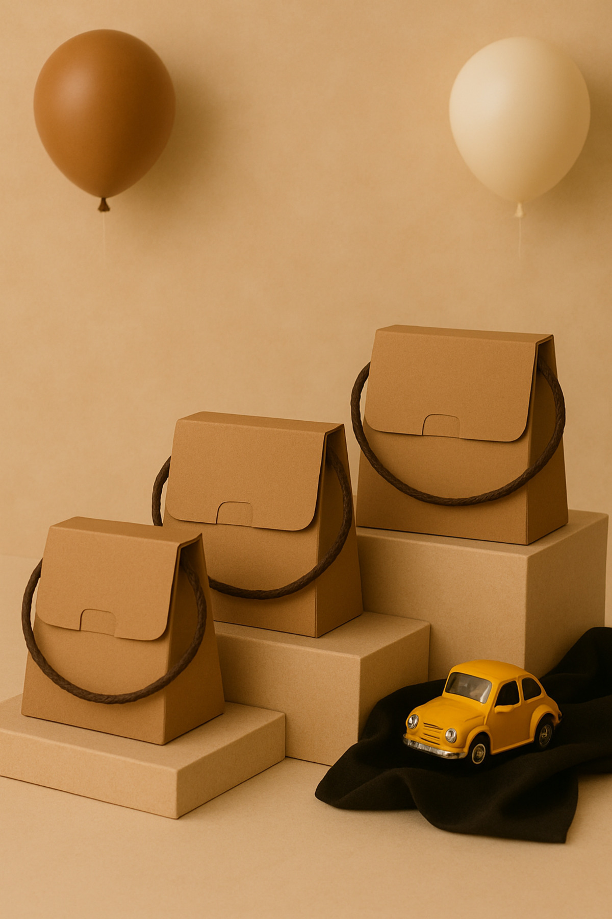 25 Adet Konsept Özel Tasarım Hediye Kutusu Çanta Boş Karton Hediy