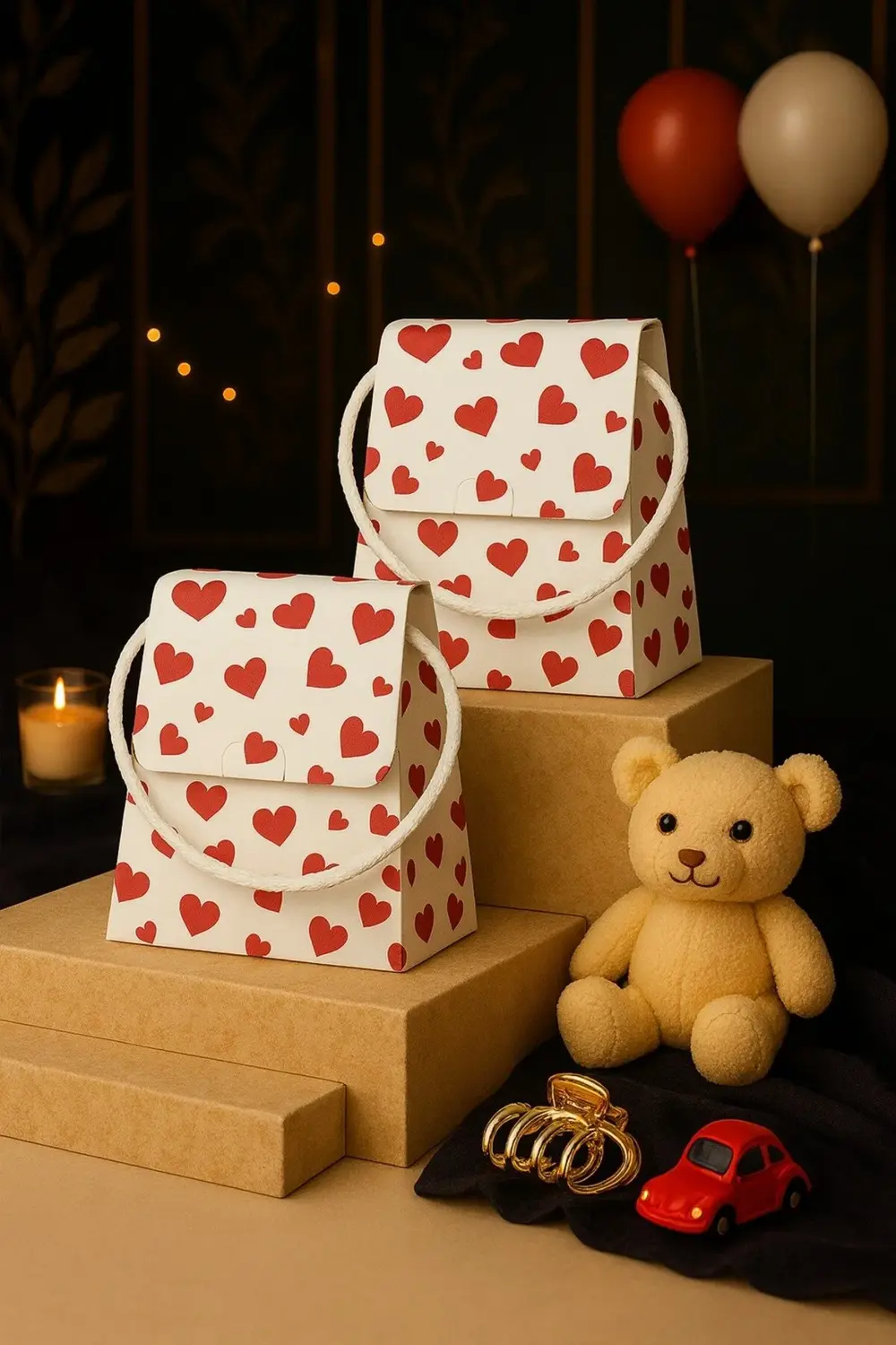 25 Adet Özel Konsept Tasarım Hediye Kutusu Hediye Çanta Boş Karto