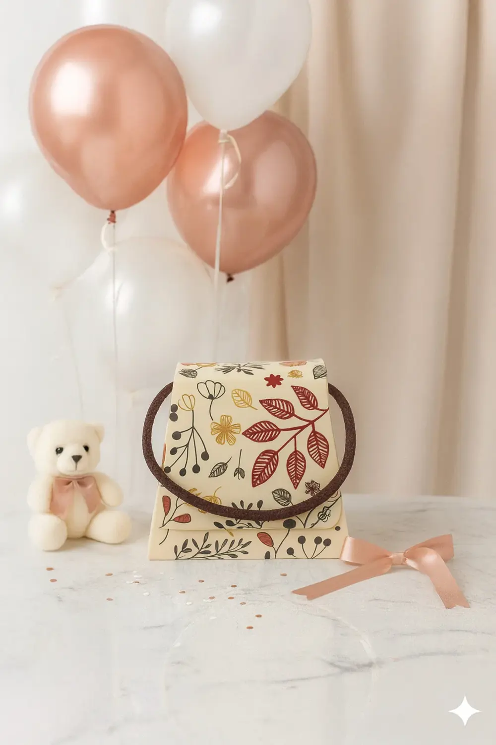 25 Adet Özel Tasarım Hediye Kutusu Hediye Çanta Boş Karton Çanta