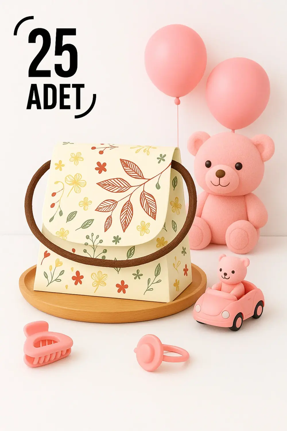 25 Adet Özel Tasarım Hediye Kutusu Hediye Çanta Boş Karton Çanta