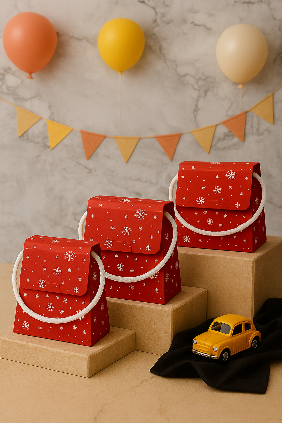 25 Adet Özel Tasarım Hediye Kutusu Hediye Çanta Boş Karton Çanta 