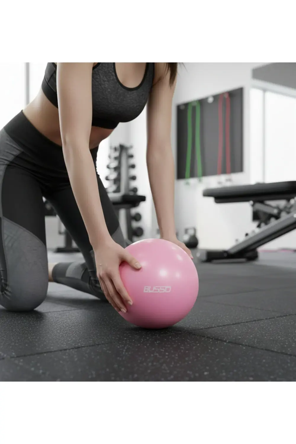 25 cm Anti-Burst Mini Pilates ve Yoga Topu-Mavi & Pembe Renk Seçe